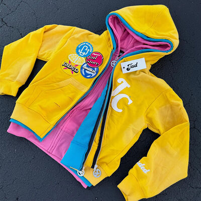 Distressed Applique Embroidery Hoodie